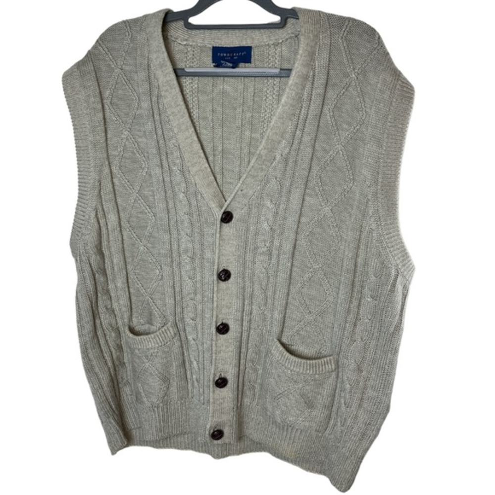 Mens towncraft grampa sweater vest‎ xl